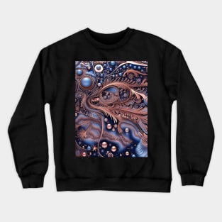 Other Worldly Designs- nebulas, stars, galaxies, planets with feathers Crewneck Sweatshirt